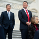 US Representative Ronny Jackson, Republican of Texas, stands alongside newly-sworn in first-term Republican members of Congress on the steps of the US Capitol in Washington, DC, January 4, 2021.